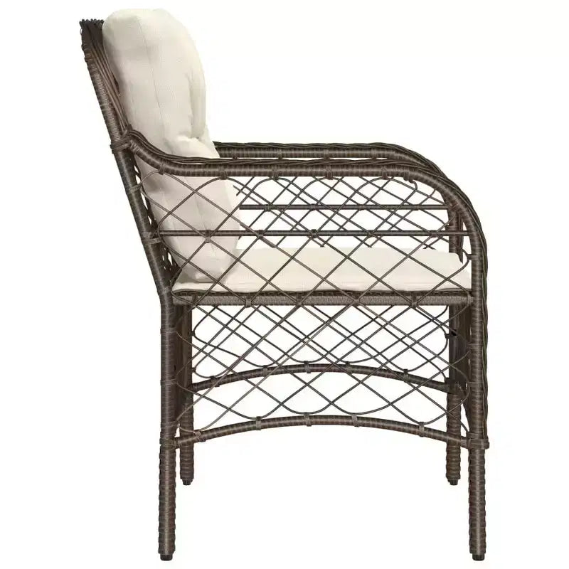 vidaXL Set di 2 Sedie da Giardino in Rattan PE Standard con Rivestimento Rimovibile