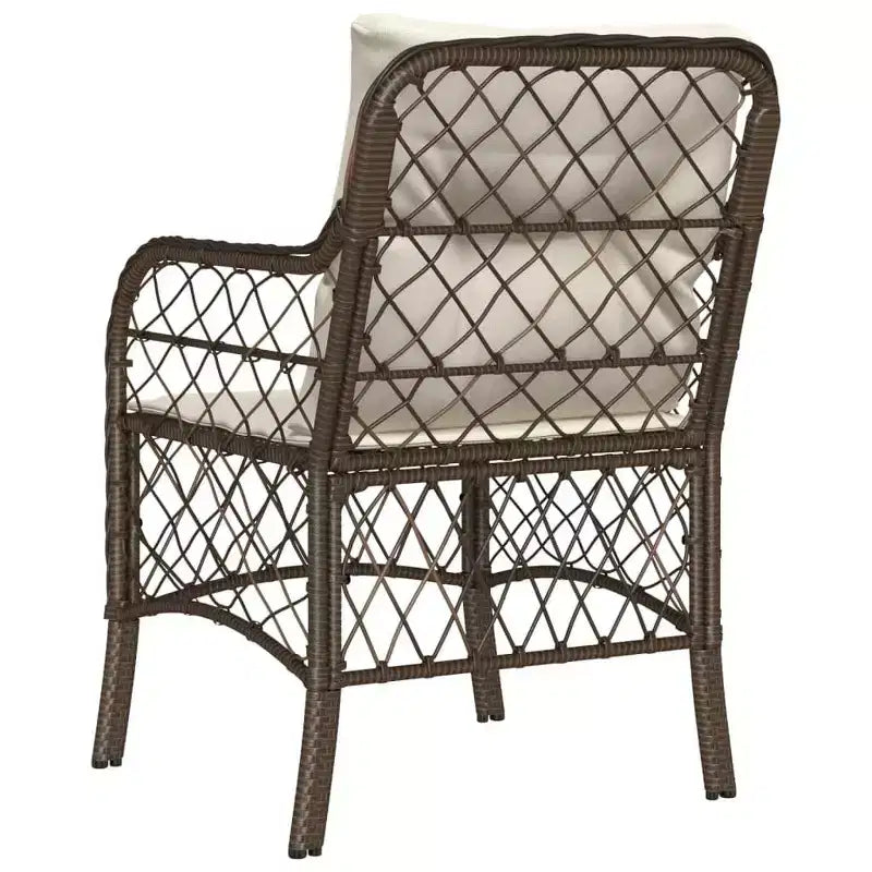 vidaXL Set di 2 Sedie da Giardino in Rattan PE Standard con Rivestimento Rimovibile