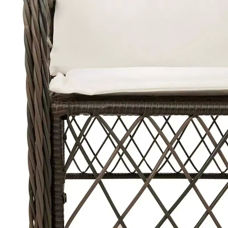 vidaXL Set di 2 Sedie da Giardino in Rattan PE Standard con Rivestimento Rimovibile