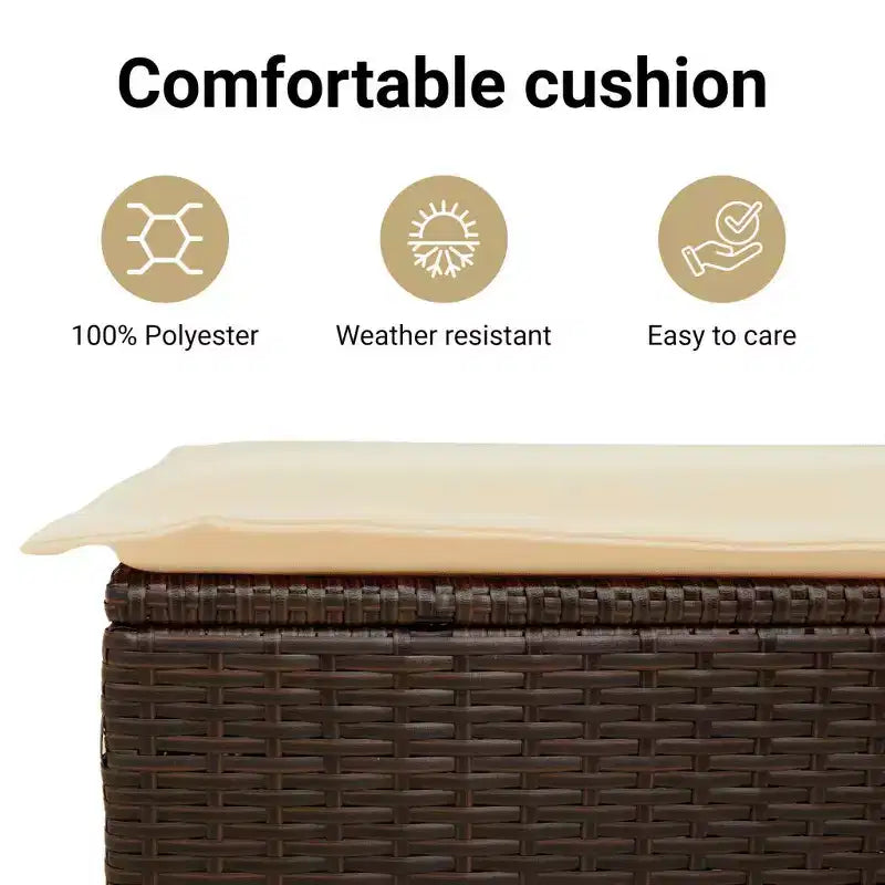 vidaXL Set di 2 Sedie da Giardino in Rattan PE Standard con Rivestimento Rimovibile