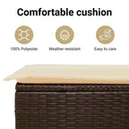 vidaXL Set di 2 Sedie da Giardino in Rattan PE Standard con Rivestimento Rimovibile