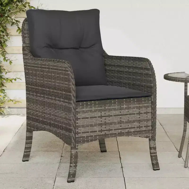 vidaXL Set di 2 Sedie da Giardino in Rattan PE Standard con Rivestimento Rimovibile