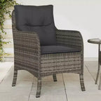 vidaXL Set di 2 Sedie da Giardino in Rattan PE Standard con Rivestimento Rimovibile