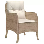 vidaXL Set di 2 Sedie da Giardino in Rattan PE Standard con Rivestimento Rimovibile