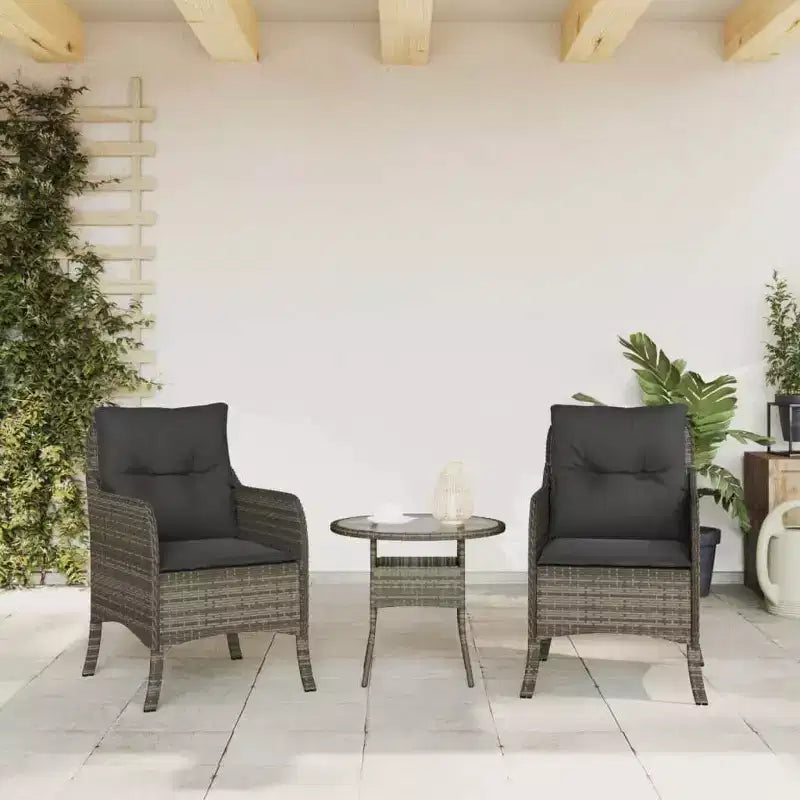vidaXL Set di 2 Sedie da Giardino in Rattan PE Standard con Rivestimento Rimovibile
