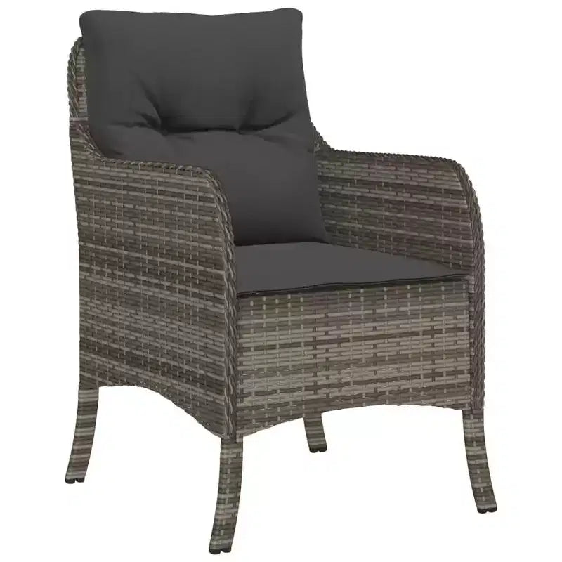 vidaXL Set di 2 Sedie da Giardino in Rattan PE Standard con Rivestimento Rimovibile