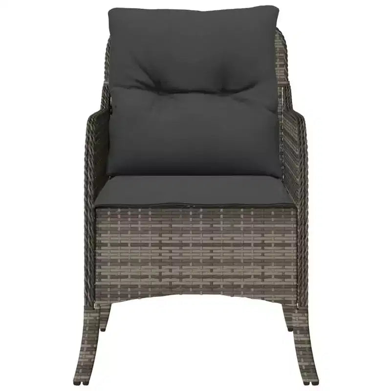 vidaXL Set di 2 Sedie da Giardino in Rattan PE Standard con Rivestimento Rimovibile