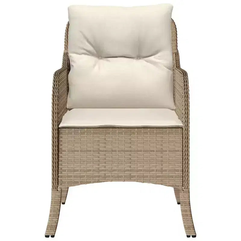 vidaXL Set di 2 Sedie da Giardino in Rattan PE Standard con Rivestimento Rimovibile