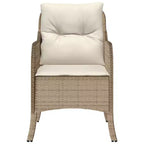 vidaXL Set di 2 Sedie da Giardino in Rattan PE Standard con Rivestimento Rimovibile