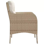 vidaXL Set di 2 Sedie da Giardino in Rattan PE Standard con Rivestimento Rimovibile