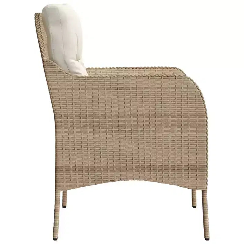vidaXL Set di 2 Sedie da Giardino in Rattan PE Standard con Rivestimento Rimovibile