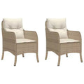vidaXL Set di 2 Sedie da Giardino in Rattan PE Standard con Rivestimento Rimovibile