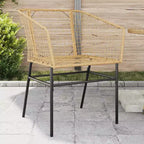 vidaXL Garden Chairs Set with Cushions Poly Rattan
