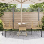 vidaXL Garden Chairs Set with Cushions Poly Rattan