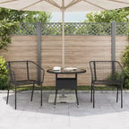 vidaXL Garden Chairs Set with Cushions Poly Rattan