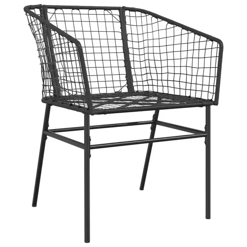 vidaXL Garden Chairs Set with Cushions Poly Rattan