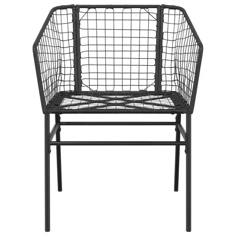 vidaXL Garden Chairs Set with Cushions Poly Rattan