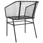 vidaXL Garden Chairs Set with Cushions Poly Rattan