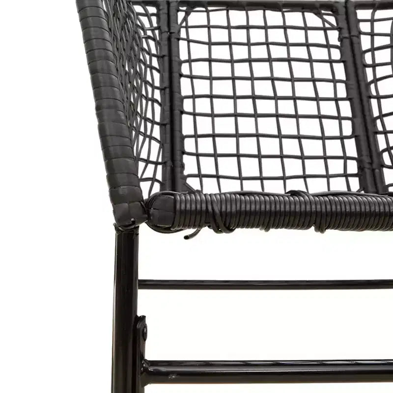 vidaXL Garden Chairs Set with Cushions Poly Rattan