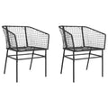 vidaXL Garden Chairs Set with Cushions Poly Rattan
