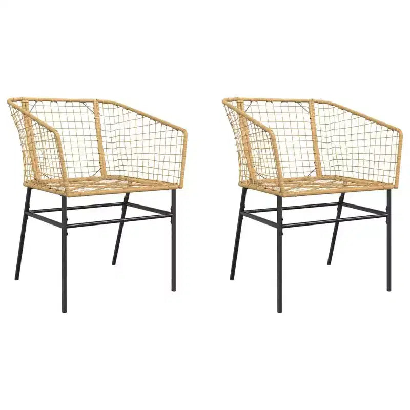 vidaXL Set Sedie da Giardino con Cuscini Polirattan