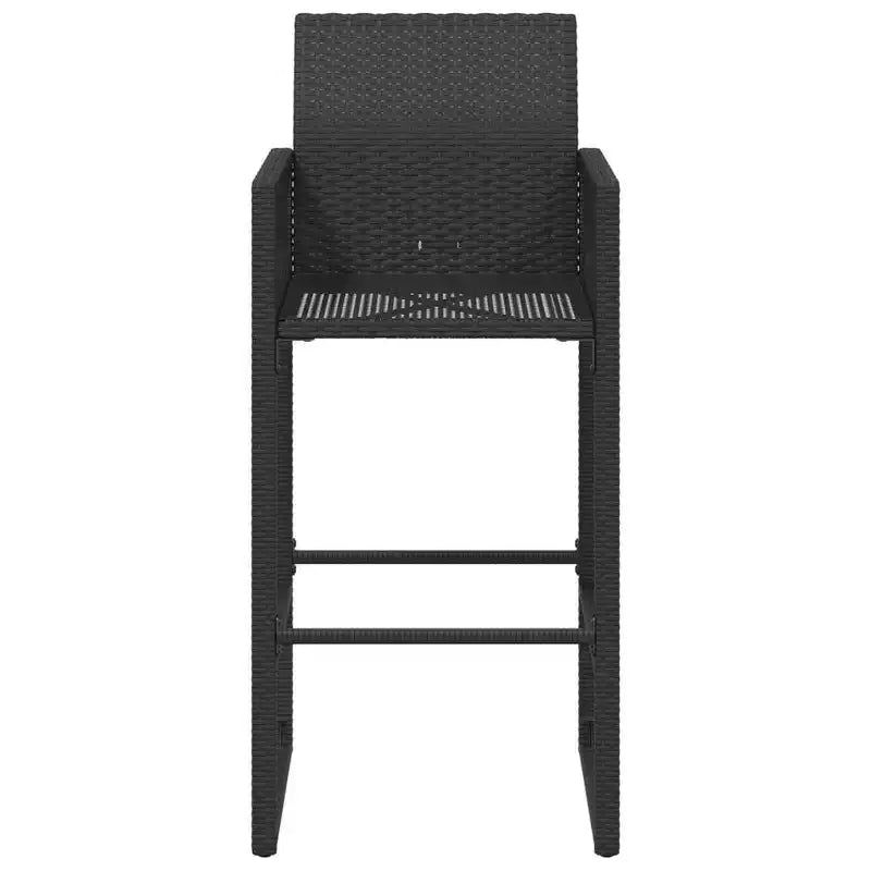 vidaXL Sgabello da Bar da Giardino in Rattan PE, Acciaio Verniciato a Polvere, 100% Poliestere