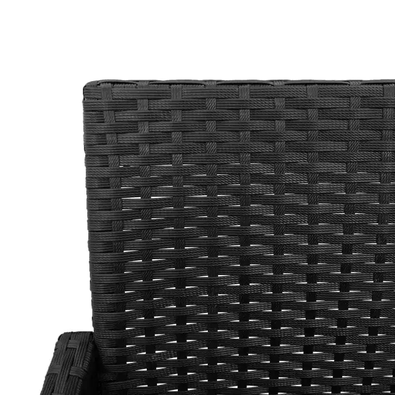 vidaXL Sgabello da Bar da Giardino in Rattan PE, Acciaio Verniciato a Polvere, 100% Poliestere