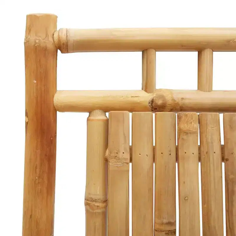 vidaXL Set di 8 Sedie da Giardino in Bambù Naturale Medie Pieghevoli Rustiche
