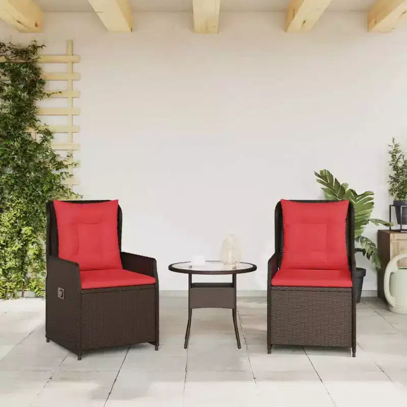 vidaXL Sedie Reclinabili da Giardino in Polyrattan, Diversi Colori