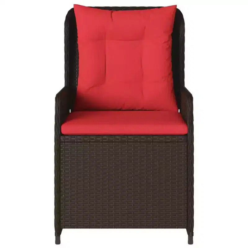 vidaXL Sedie Reclinabili da Giardino in Polyrattan, Diversi Colori