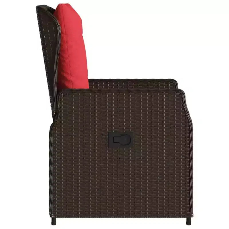 vidaXL Sedie Reclinabili da Giardino in Polyrattan, Diversi Colori
