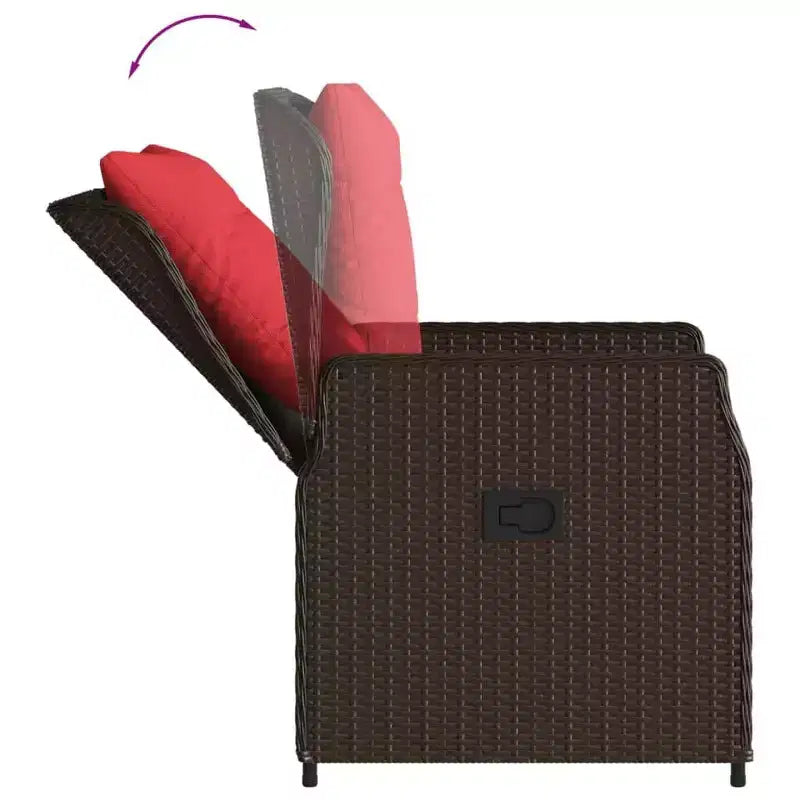vidaXL Sedie Reclinabili da Giardino in Polyrattan, Diversi Colori