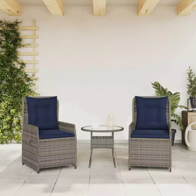 vidaXL Sedie Reclinabili da Giardino in Polyrattan, Diversi Colori