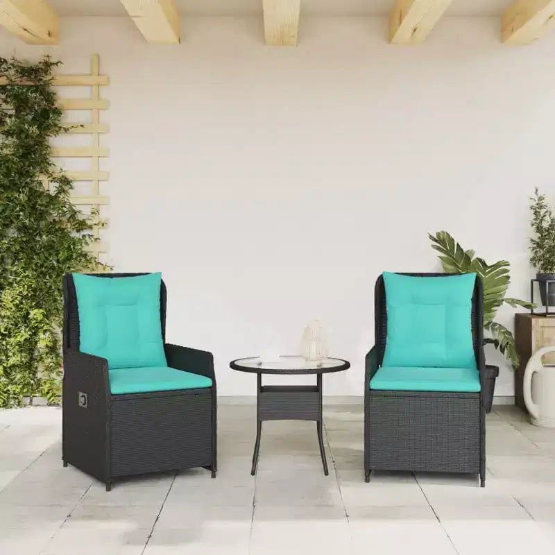 vidaXL Sedie Reclinabili da Giardino in Polyrattan, Diversi Colori