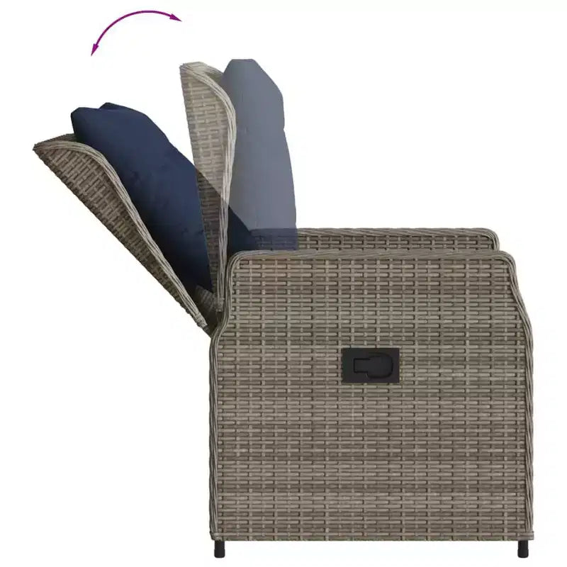 vidaXL Sedie Reclinabili da Giardino in Polyrattan, Diversi Colori