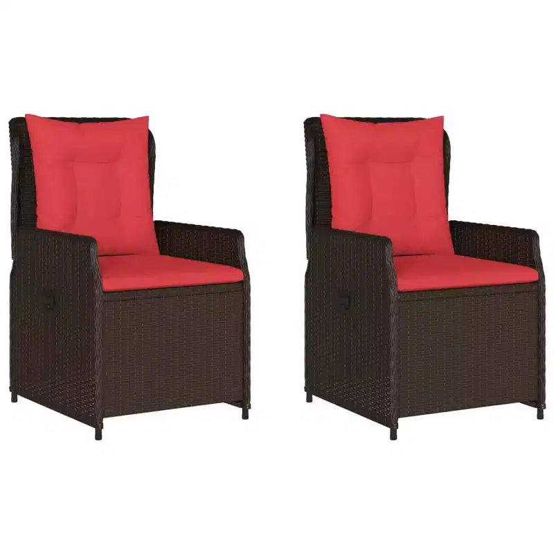 vidaXL Sedie Reclinabili da Giardino in Polyrattan, Diversi Colori