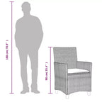 vidaXL Garden Chair PE rattan Standard Removable Covers