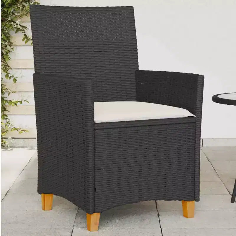 vidaXL Garden Chair PE rattan Standard Removable Covers