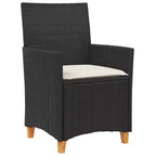 vidaXL Garden Chair PE rattan Standard Removable Covers