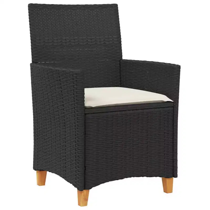 vidaXL Garden Chair PE rattan Standard Removable Covers