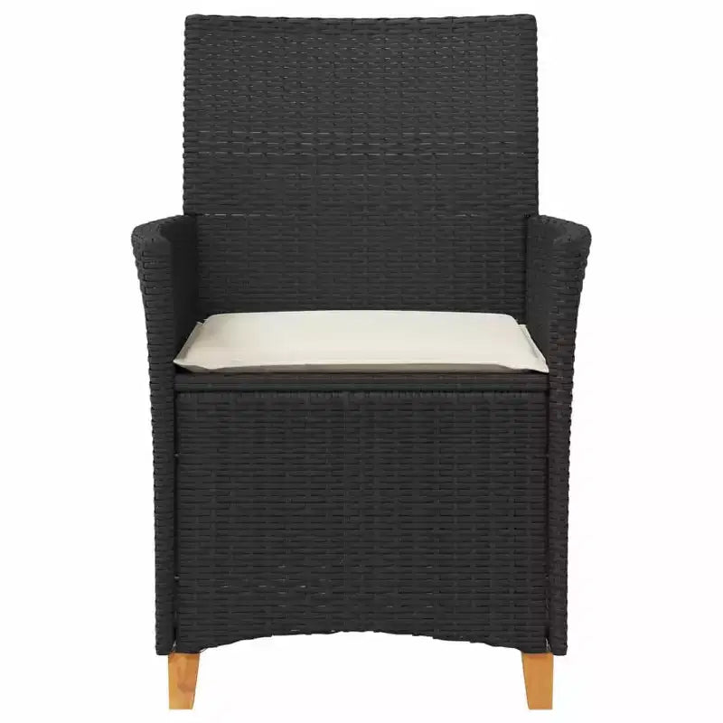 vidaXL Garden Chair PE rattan Standard Removable Covers