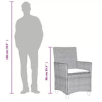vidaXL Garden Chair PE rattan Standard Removable Covers