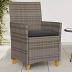 vidaXL Garden Chair PE rattan Standard Removable Covers