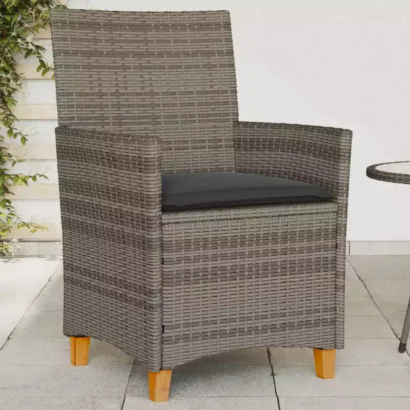 vidaXL Garden Chair PE rattan Standard Removable Covers