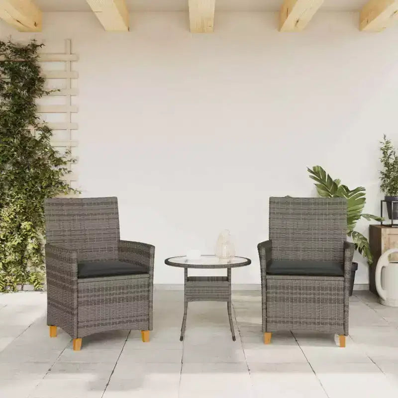 vidaXL Garden Chair PE rattan Standard Removable Covers