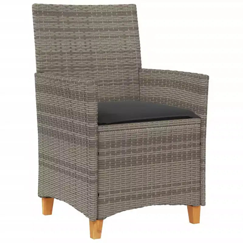 vidaXL Garden Chair PE rattan Standard Removable Covers