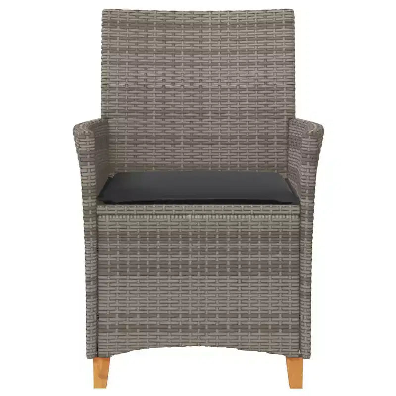 vidaXL Garden Chair PE rattan Standard Removable Covers