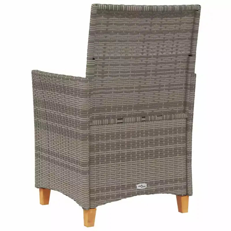 vidaXL Garden Chair PE rattan Standard Removable Covers