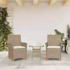 vidaXL Garden Chair PE rattan Standard Removable Covers