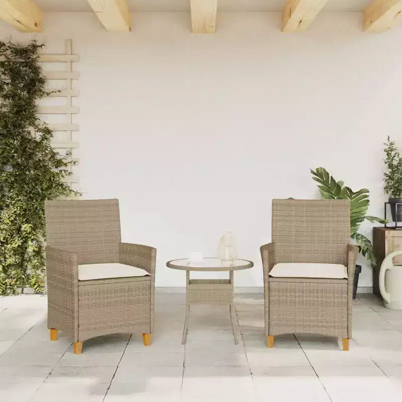 vidaXL Garden Chair PE rattan Standard Removable Covers
